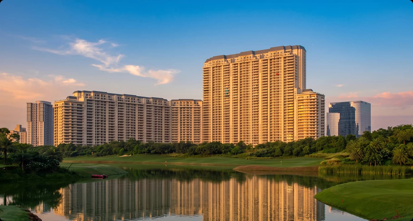 DLF luxury residences overlooking the golf course